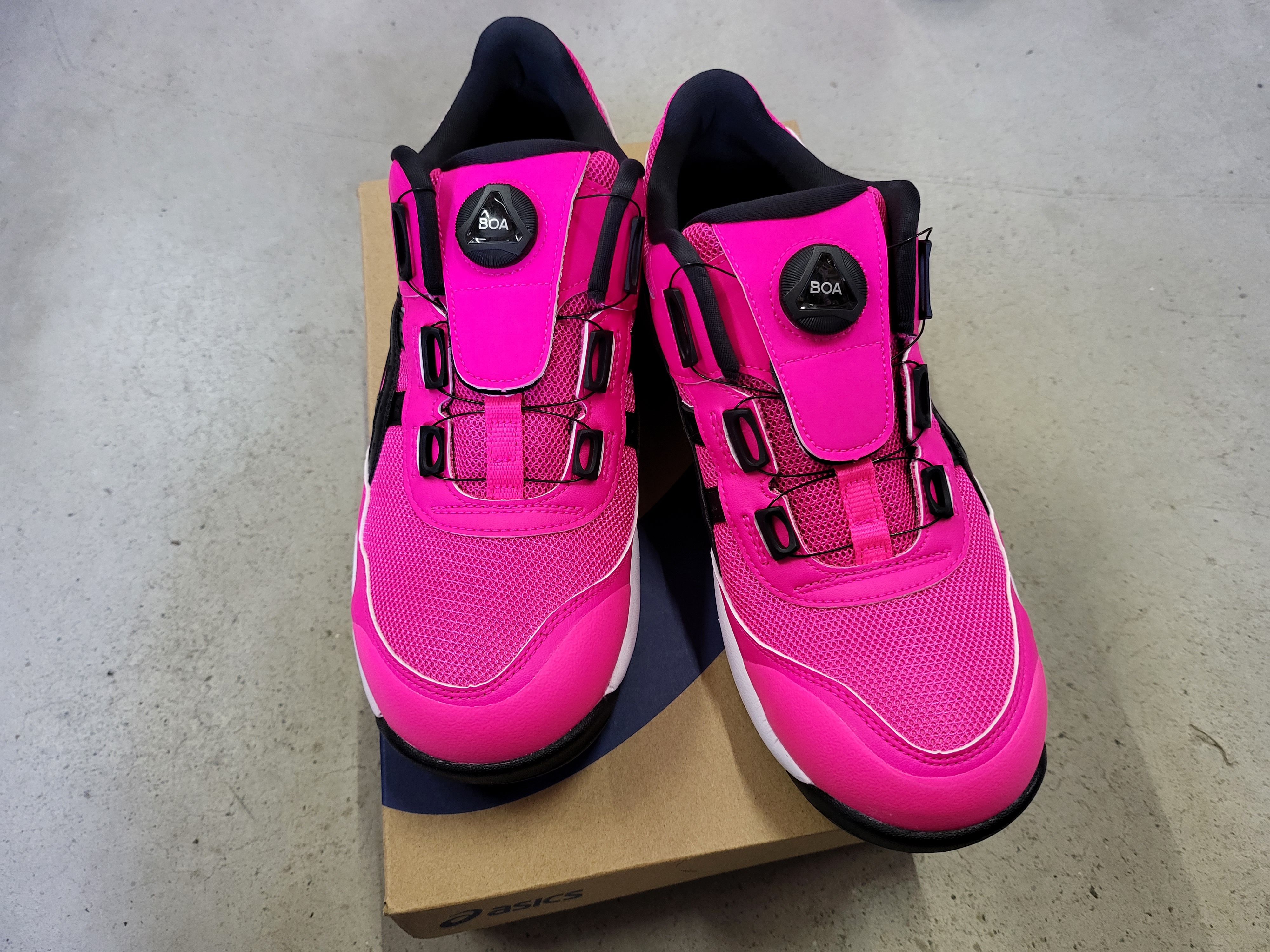 アシックス　ASICS　安全靴　限定色　CP209 BOA ピンクグロー×ブラック